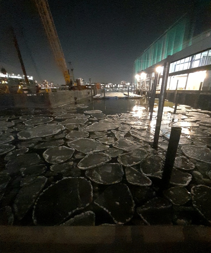 Ice Circles in the Hudson River