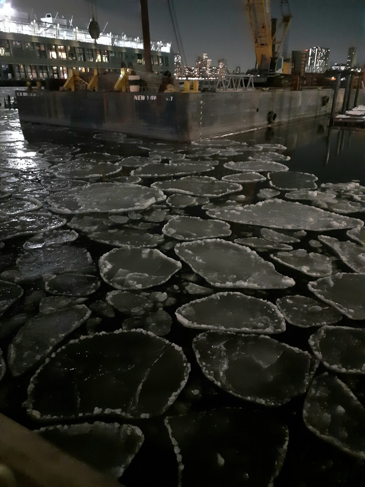 Ice Circles in the Hudson River
