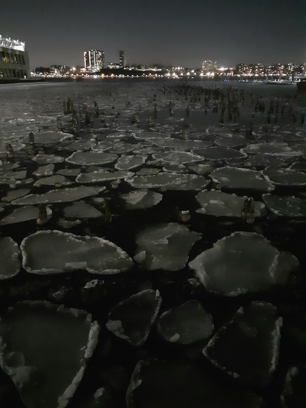 Ice Circles in the Hudson River